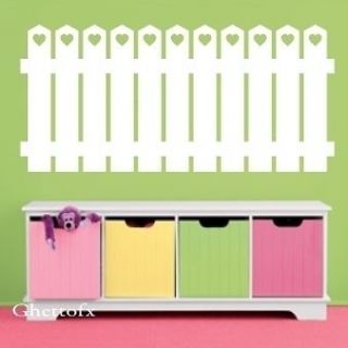 Kids Room Picket Fence Vinyl Lettering Wall Quotes