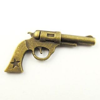 39*22*4mm Antique bronze vintage pistol gun dangle charms pendants 