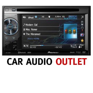 Pioneer AVH 2400BT CD DVD MP3 Aux Car Stereo USB Double 2 Din Screen 