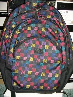 VANS OFF THE WALL SCRIBBLE CHECKERBOARD NYLON BACKPACK NEW