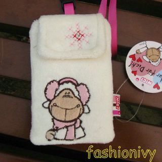 NICI pink headset sheep iphone bag key money holder hang neck new