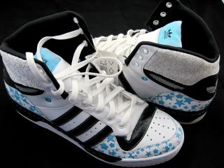 Adidas Shoes RARE Attitude Metro White/Blue/Stars Sneakers Size 9 EUR 