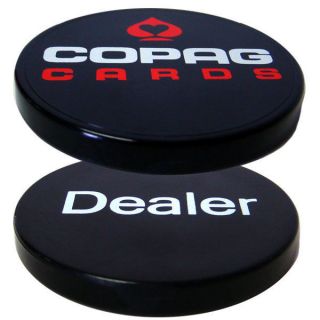 Black Plastic Copag Dealer Button For Poker Card Games