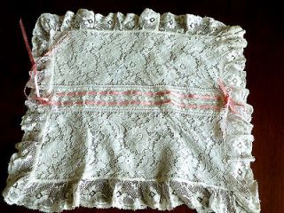 Vintage Boudoir Pillow Sham ? Chantilly Bobbin Lace Pillowcase
