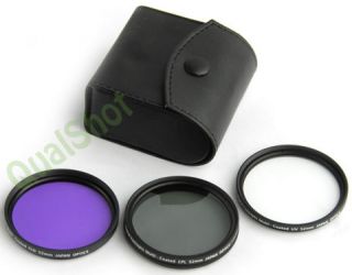 52MM 3 PCS CPL + UV + FLD Lens Filter Kit for Canon EF 400mm f/2.8L IS