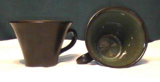 Gabbay Gibson Flared Black Green Speckle Coffee Cup Mug