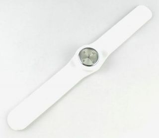 3PCS Fashion White silicone slap on watch Bracelets #20608