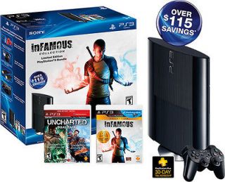 NEW PLAYSTATION 3 PS3 250GB UNCHARTED DUAL PACK and inFAMOUS BUNDLE 