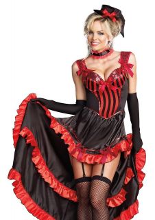 Sexy Burlesque Can Can Saloon Dancer Halloween Costume