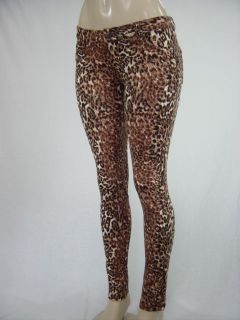 Sexy Leopard Jegging Ankle Skinny Jean Pants Zipper Leggings