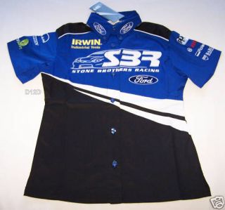 Stone Brothers Racing SBR Ford Ladies Pit Crew Shirt Size 12 New