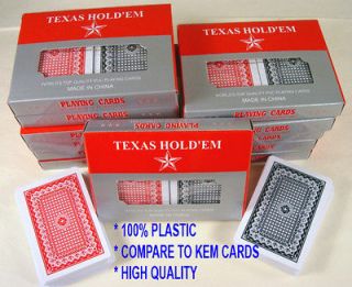 36 PLASTIC CASINO POKER SIZE PLAYING CARDS w/ FREE GIFT