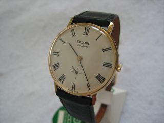 NOS NEW SWISS MADE RECORD LONGINE​S GOLD PLATED WATCH