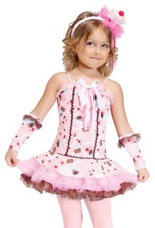Toddler Girls Cupcake Candy Ballerina Halloween Costume