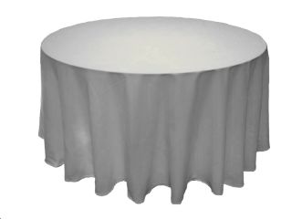 120 Round Polyester Tablecloth    Wedding Table Linens 