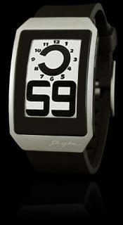   Ink Digital Hour Clock Watch with Black Polyurethane Band (DH01