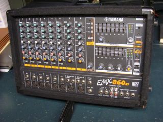 YAMAHA EMX860ST POWERED MIXER 8 Channels Works great w/Cover & Manual 