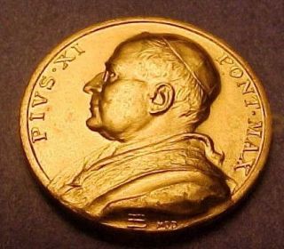 exo* Papal Medal Pius X1 Achilles Ratti of Desio 1922/1939 GEM UNC 