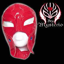WWE Rey Mysterio Solid Red KIDS Pro Wrestling Mask WCW