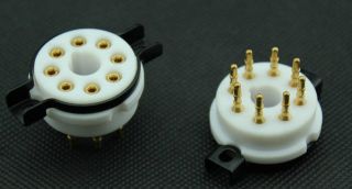 CMC teflon 8pin tube socket,golden plate copper pin,for KT88,EL34 