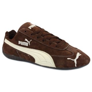 Puma Speed Cat Sd Mens Laced Suede Trainers Brown White
