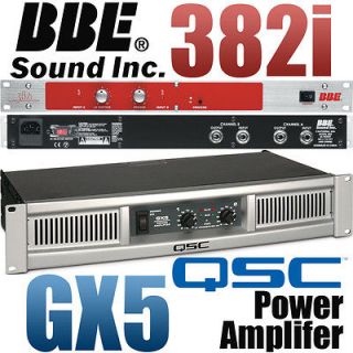 QSC GX5 Dual Channel Power Amplifier Amp BBE 382i Sonic Maximizer 