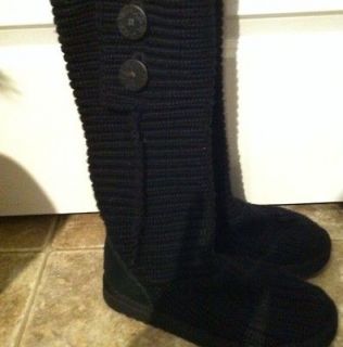 Ugg Cardy Black Boots Size 5 Fits 6.5 Shoe Size NEW