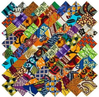 72 2 Fabric Squares African Ethnic Cotton Quilting