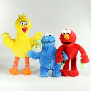 Sesame Street Plush Doll Large set of 3   Elmo Big Bird Cookie Monster