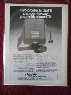 1976 Print Ad Hy Gain Stereo Radio CB System ~ Change The Way You 