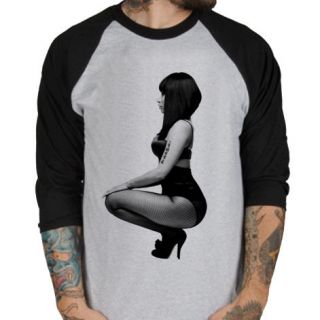 Nicki Minaj BW rap hip hop Baseball Jersey t shirt 3/4 sleeve Raglan 