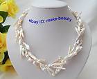 GREAT 2strands big 35mm baroque white freshwater cultured pearls 