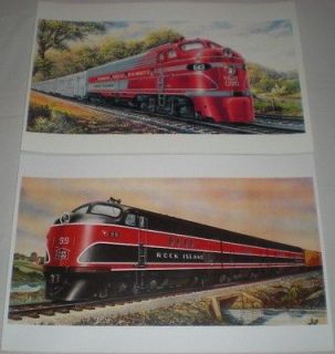 Rock Island Railroad Electro Motive Diesel Locomotive Color Prints CRI 
