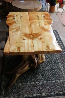 Log Slab Coffee, TABLE Lodge Cabin rustic bench wood rare bristlecone 