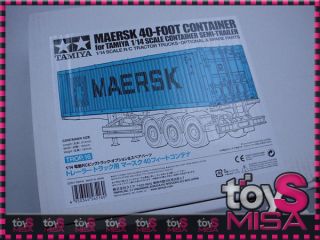 Tamiya 56516 RC Maersk 40 Foot Container for 1/14 Semi Trailer