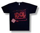 New Billy Idol Graffiti Amp Logo 2008 Tour Black Small T shirt