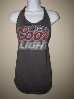 new DIY cut up woven COUTURE t shirt COORS LIGHT beer drinking party 