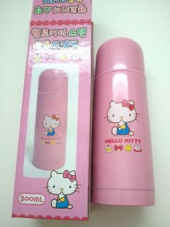   Hello Kitty Pink Stainless Steel Vacuum Cup Mug Thermos 300ml 11.5 Oz