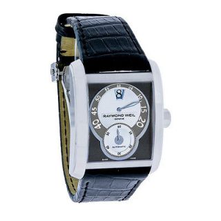 Raymond Weil Don Giovanni Mens Black Leather Band Watch 4400 STC 