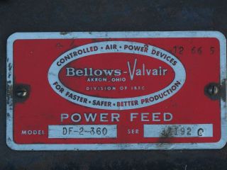 Bellows Valvai​r Power Feeder from a Delta Rockwell 17 Drill Press