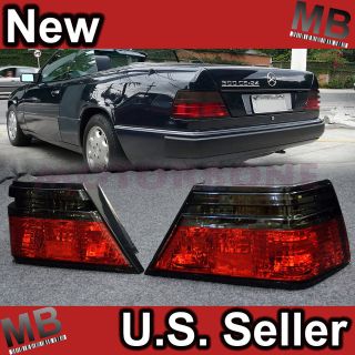    Benz W124 86 93 Rear Trunk Bumper Upper Tail Light Red Smoke Replace