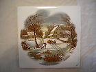   Ives Ceramic Wall Tile The Homestead In Winter Vintage Hand Painted