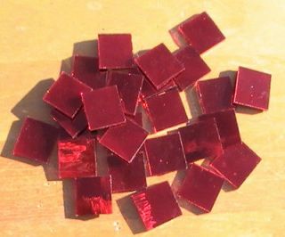 Red Mirror Mosaic Glass Tiles   Squares, Diamonds, Borders or 