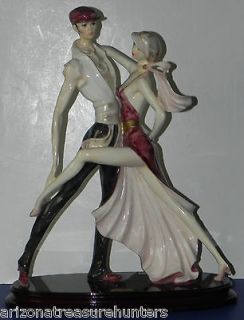   Bonded Marble THE DANCERS Vintage Sculpture Figurine Italy Mint Cond