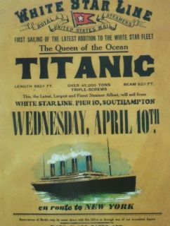 RMS TITANIC A3 size POSTER Queen of the Ocean White Star Line Ship 