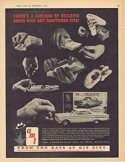 1964 VINTAGE AD   AMT MODEL CAR FORD COMET CALIENTE ***2