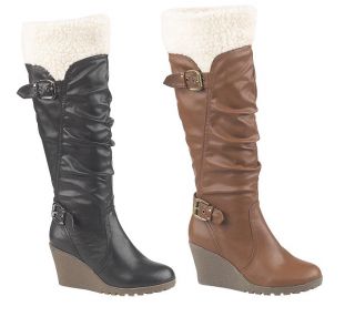 WOMENS/LADIES BOOTS BIKER WINTER WIDE LEG AND CALF RIDING BOOTS IN 
