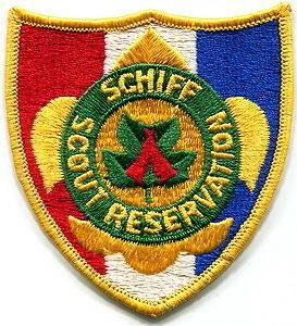 SCHIFF SCOUT RESERVATION B.S.A. SHIELD PATCH, EARLY 1960s