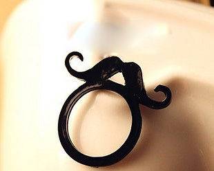 mustache ring in Rings