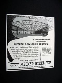Mesker Steel Bowstring Trusses roof roofing 1953 Ad